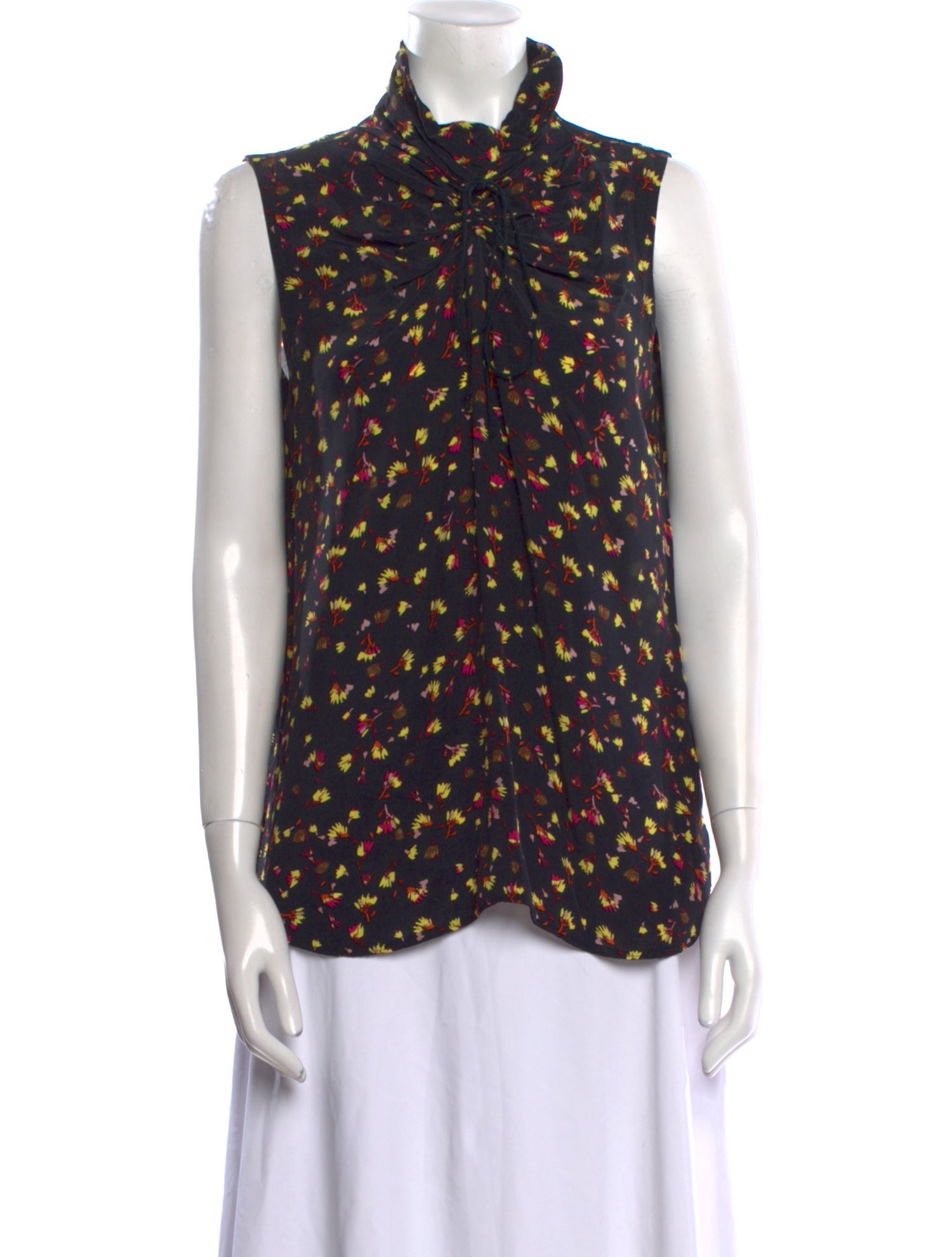 Dorothee Schumacher Floral Print Mock Neck Blouse